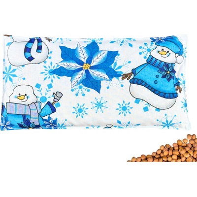 VFstyle Snowmen nahřívací polštářek s třešňovými peckami 30x15 cm