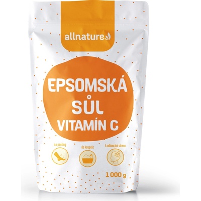 Allnature Epsomská sůl s vitamínem C 1000 g – Zbozi.Blesk.cz