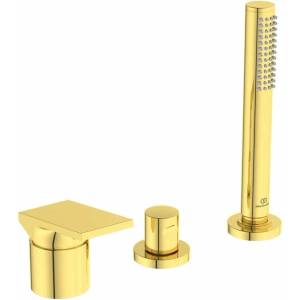 Ideal Standard Смесител за вана и душ Ideal Standard Atelier Extra, златист, с 3 елемента (BD517A2)