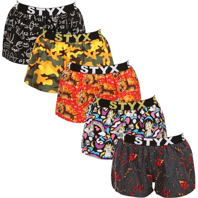 Styx 5PACK dámske trenky art športová guma viacfarebné (5T1182492)