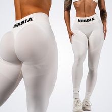 NEBBIA Bezešvé extra push-up legíny s vysokým pasem FLOW SEAMLESS 496 CREAM