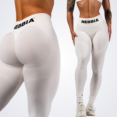 NEBBIA Bezešvé extra push-up legíny s vysokým pasem FLOW SEAMLESS 496 CREAM