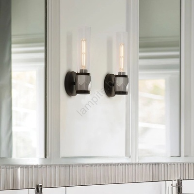 Elstead Lighting Hinkley HK-ELLISON1-BK-BN -Осветително тяло за баня ELLISON 1xE27/40W/230V IP44 черно (ED0816)