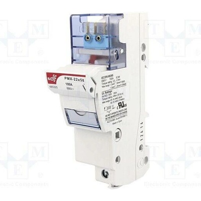 DF ELECTRIC 485320 Zásuvka; 22x58mm; na přípojnici DIN; 125A; 690VAC; Póly: 1; 750VDC