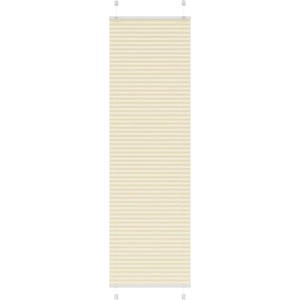vidaXL Плисирана щора, кремава, 60x200 см, ширина на плата 59, 4 см, полиестер (4015305)
