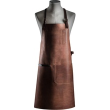 zVostra kožená zástěra SOFT LEATHER BBQ Brown design look