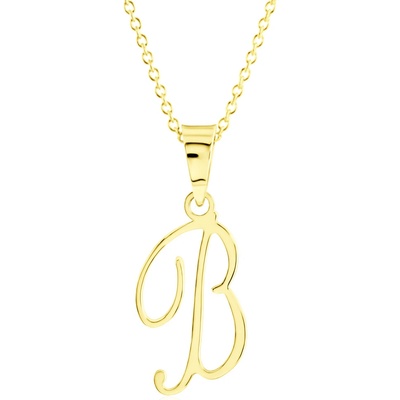 Gemmax Zlatý řetízek s písmenem „B“ GUSYN-42121-36261