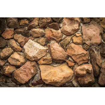 DIMEX ART Флизелинов фототапет кафява каменна стена 375 x 250 см