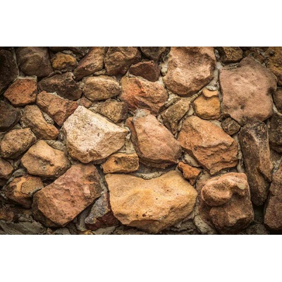 DIMEX ART Флизелинов фототапет кафява каменна стена 375 x 250 см