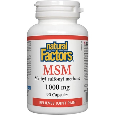 Natural Factors MSM Methyl-sulfonyl-methane, 1000 mg, 90 капсули, Natural Factors (2652 NF)