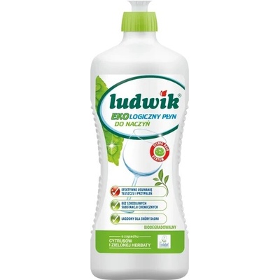 Ludwik prostriedok na umývanie riadu Citrusy a Zelený čaj 900 ml