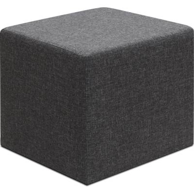 TopMebel Тъканен табуретка Линда в антрацитен цвят 40x40x40см