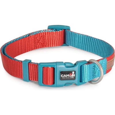 Camon Doublе Premium Red/Teal нашийник за куче в четири размера