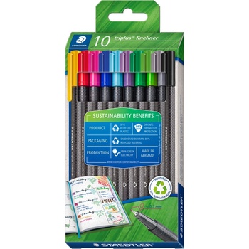 Image 1 of STAEDTLER Комплект тънкописци Staedtler 334 rPP, 10 цвята (31925-А)