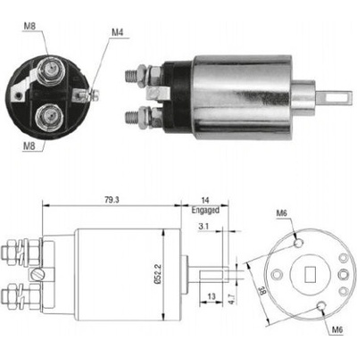 Spínač startéru ZM - Hitachi 2130-47005