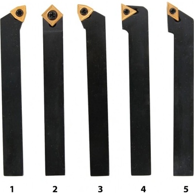 Optimum 3441666 Soustružnické nože HM 12 mm v sadě, 5 ks
