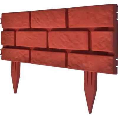 Petrashop Plastový obrubník - imitace cihel - 11 ks Červená