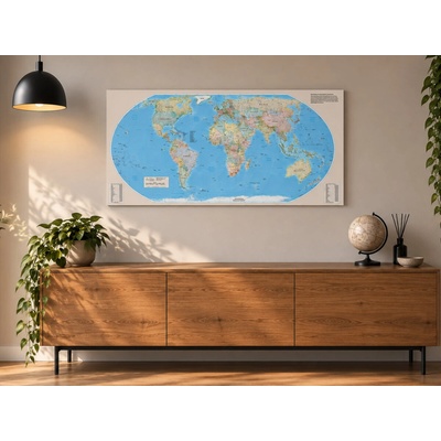 Mapa světa - Equal Earth Varianta: 120x60 cm - Na matném papíře