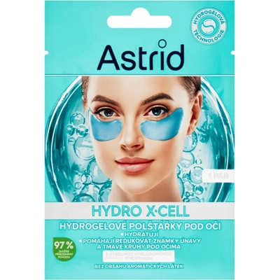 ASTRID Hydro X-Cell Hydrogélové vankúšiky pod oči 2 ks