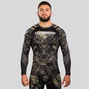 Venum | Официален Вносител за България Рашгард Venum Invader Long Sleeve Black/Sand - L