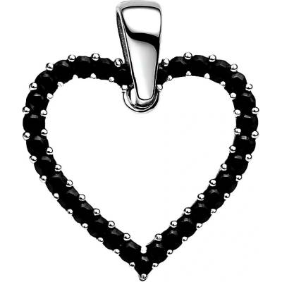 Zlaton Přívěsek bílé zlato srdce se zirkony výška 1.8 cm váha 1.05 g 000380508134