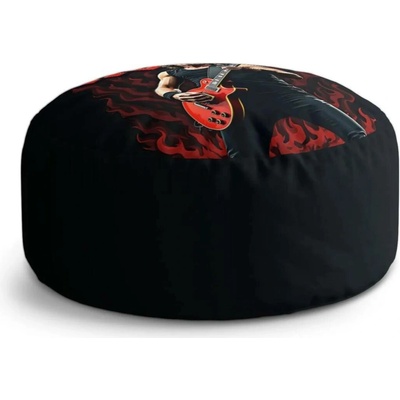 Sablio Taburet Circle ACDC Kytarista: 38x48 cm