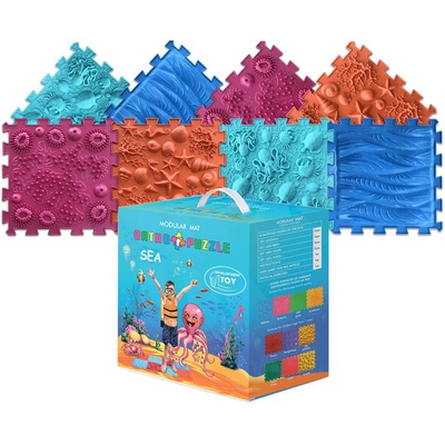 Ortho Puzzle Модулен килим за игра Ortho Puzzle - Микс, море (OP01)