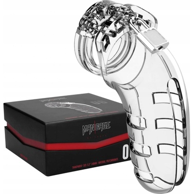 Shots ManCage Chastity Cock Cage 5.5 Inch Model 06 Transparent