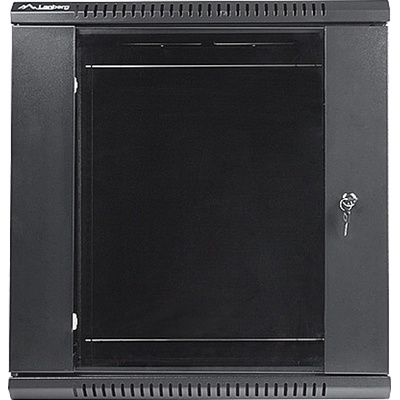 Lanberg rack cabinet 19'' wall-mount 12U / 600x450 for self-assembly (flat pack), black (WF01-6412-10B)