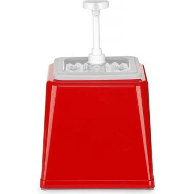 Dávkovač na omáčky s pumpičkou, HENDI, 2,5L, Červená, 230x210x(v)327mm 203521H