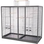 INTER-ZOO Pet Products Клетка за птици Verra 125, 5 x 61 x 109/127 cm ЧЕРНА