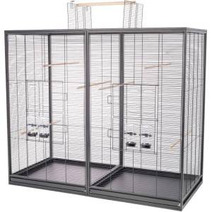 INTER-ZOO Pet Products Клетка за птици Verra 125, 5 x 61 x 109/127 cm ЧЕРНА