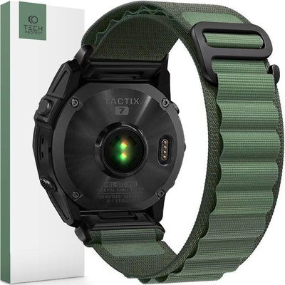 Tech-Protect Nylon na Garmin Fenix 5/6/6 Pro/7, military green TEC607734