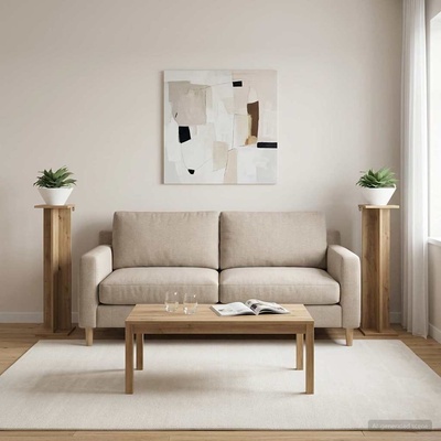 vidaXL Стойка за растения 2 бр. Дъб артизан 25 x 25, 5 x 100, 5 см (899641)