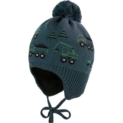 maximo Зимна шапка (beanie) maximo Mini Boys' Beanie with Pompom and Ribbon Beanie - Dark Slate - размер 49-51 cm (904-5113-0213)