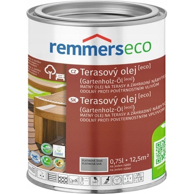 Remmers - Terasový olej ECO Barva: Platingrau / Platinově šedá, Objem: 0,75
