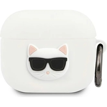 Karl Lagerfeld Калъф Karl Lagerfeld KLACA3SILCHWH Silicone Choupette за Apple AirPods 3, бял (KF000649)