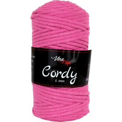Vlna-hep Cordy 5mm - šňůra - bavlna Cordy 5mm: 8040 Tmavší růžová
