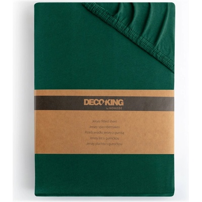 DecoKing bavlna jersey prostěradlo Amber zelené 80-90x200 30