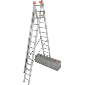 KRAUSE Трираменна алуминиева стълба със стълбищна функция KRAUSE TRIBILO 3x12 (06129789)