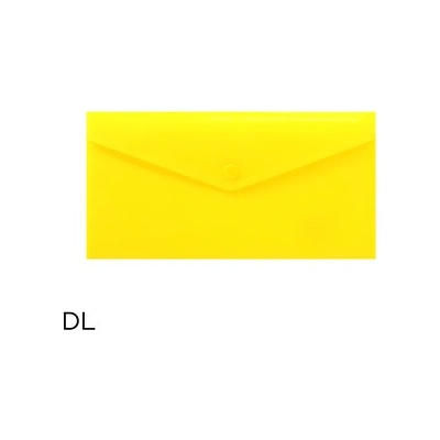 LUMA Obal spisový s klopou a drukem DL neon LUMA, žlutý
