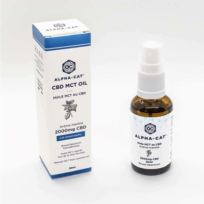 Alpha-CAT CBD Kokosový MCT olej ve spreji s mätou 20% 2000 mg 30 ml