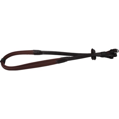 QHP Otěže Rubber Soft hnědé – Zboží Dáma