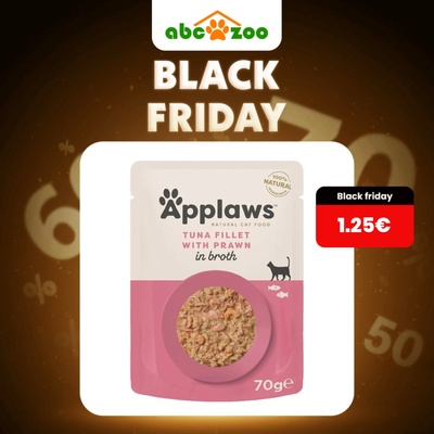 Applaws s tuniakom a krevetami vo vývare 70 g
