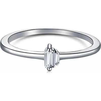 Meucci Stříbrný prsten se obdélníkovými zirkony SYR040