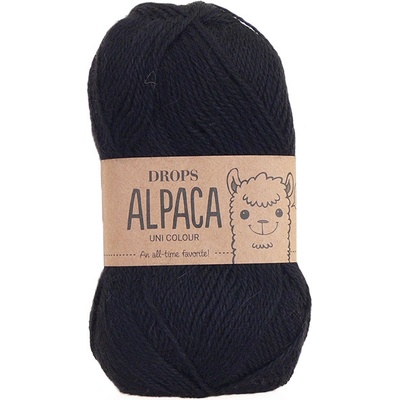 Příze DROPS Alpaca uni colour 8903 - černá