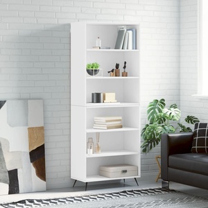vidaXL Висок шкаф, бял, 69, 5x32, 5x180 см, инженерно дърво (3189541)