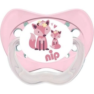 NIP Латексова залъгалка NIP - Family, Лисица, 0-6 м, розова (34000821310117) - baby
