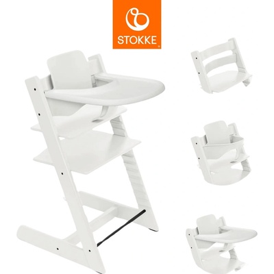 Stokke Tripp Trapp High Chair Bundle White + Tray White