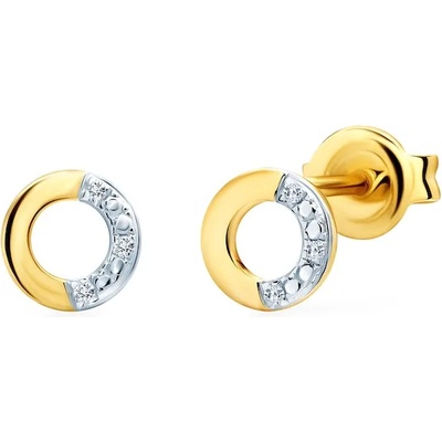 SAVICKI Обеци с халка Savicki: злато, диаманти